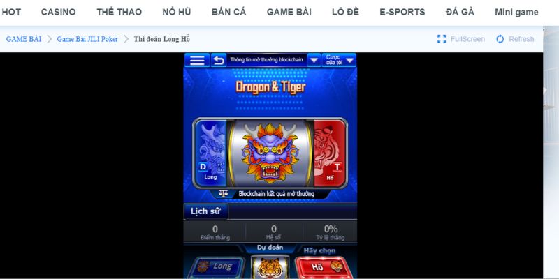 Giới thiệu sơ lược về tựa game Long Hổ